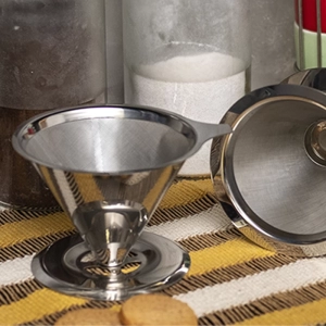 Filtro para café reutilizavel aço inox tam m