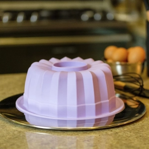 Forma de silicone p/ bolo e pudim 23,5*9,2 cm