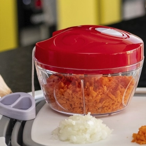 Mini processador de alimentos manual 3 lâm. 500ml