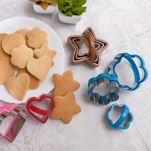 Molde cortador p/ biscoitos - 3pcs - 2"/2.5"/3"