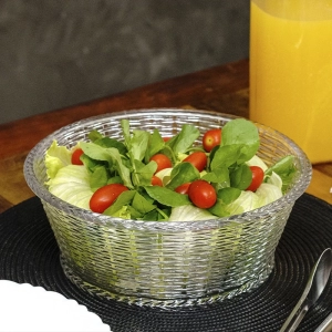 Saladeira/fruteira redonda 25x9,5cm - ps cristal